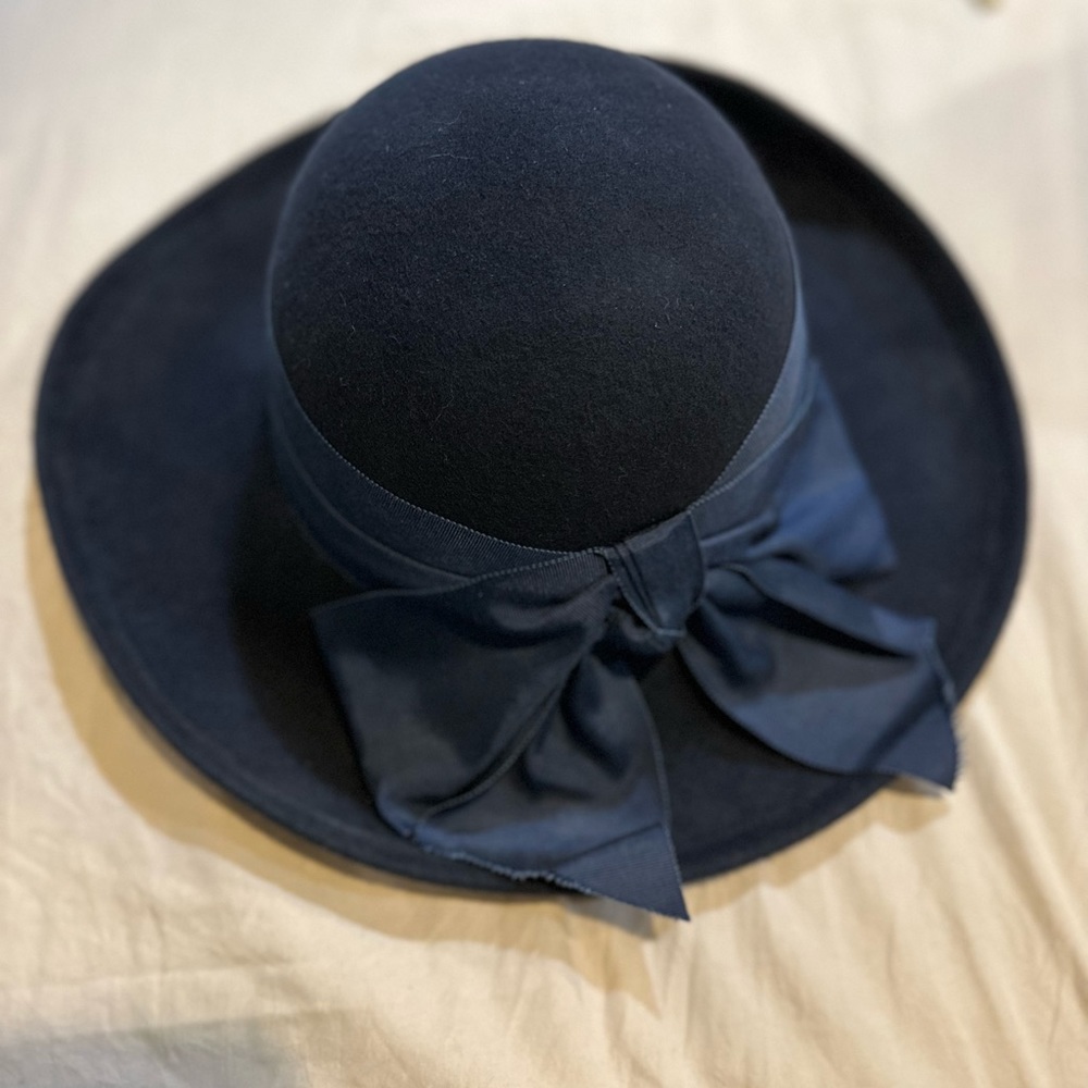 NWT VINTAGE BETMAR BLUE WOOL HOMBURG HAT